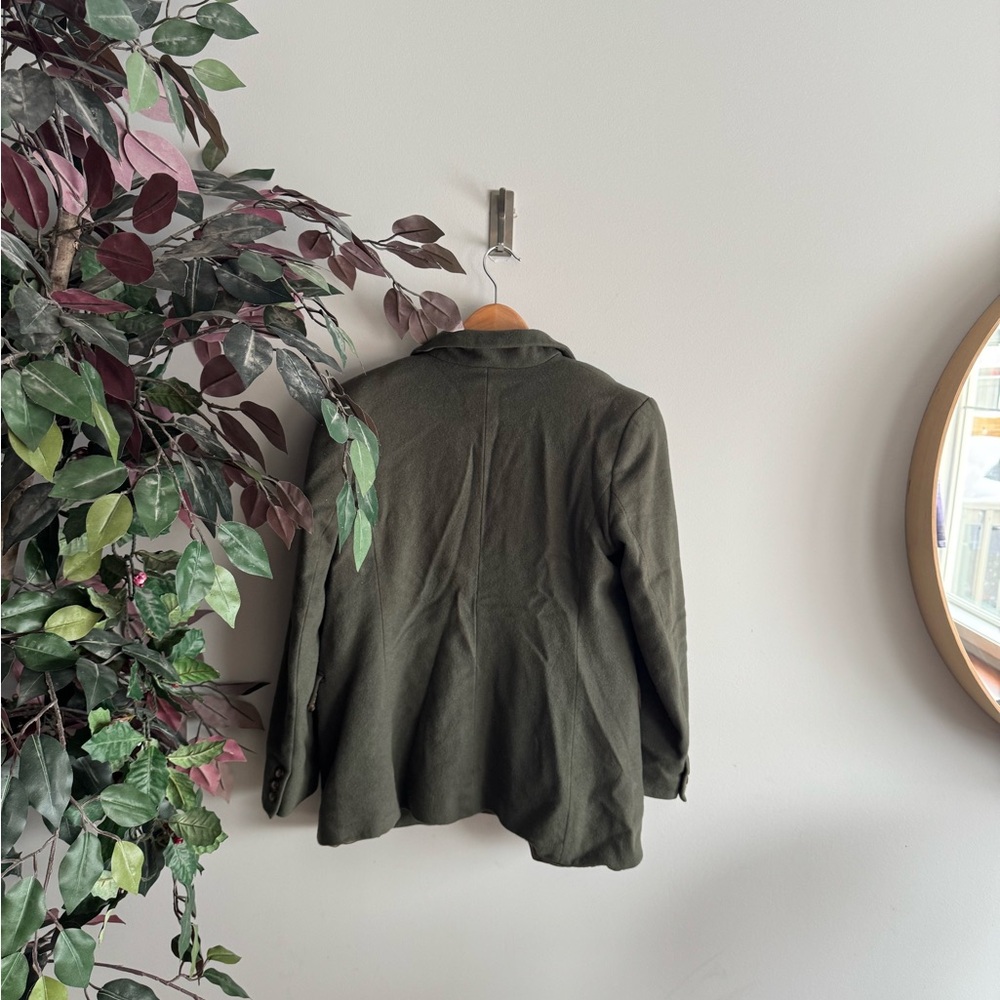 L.L. Bean Olive Green Military Jacket - Picture 4 of 6